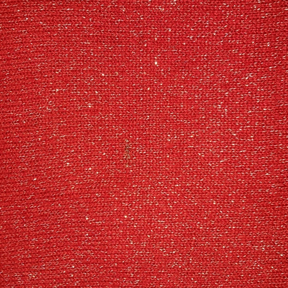 Elle Pullover Red Sweater Silver Sparkles Small - Picture 10 of 12
